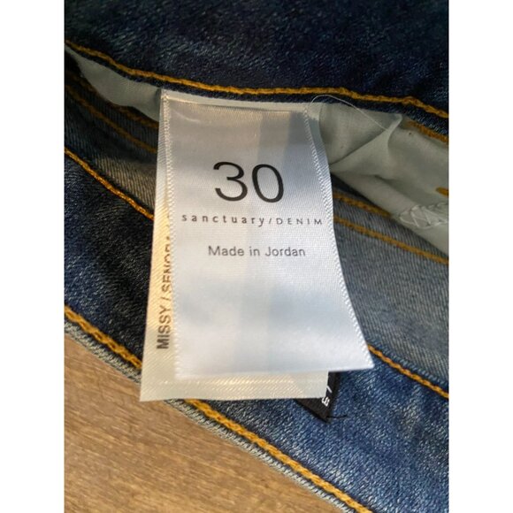 Sanctuary High-Rise Modern Straight Cropped Jeans Sparrow Blue Size 30 - Picture 5 of 8